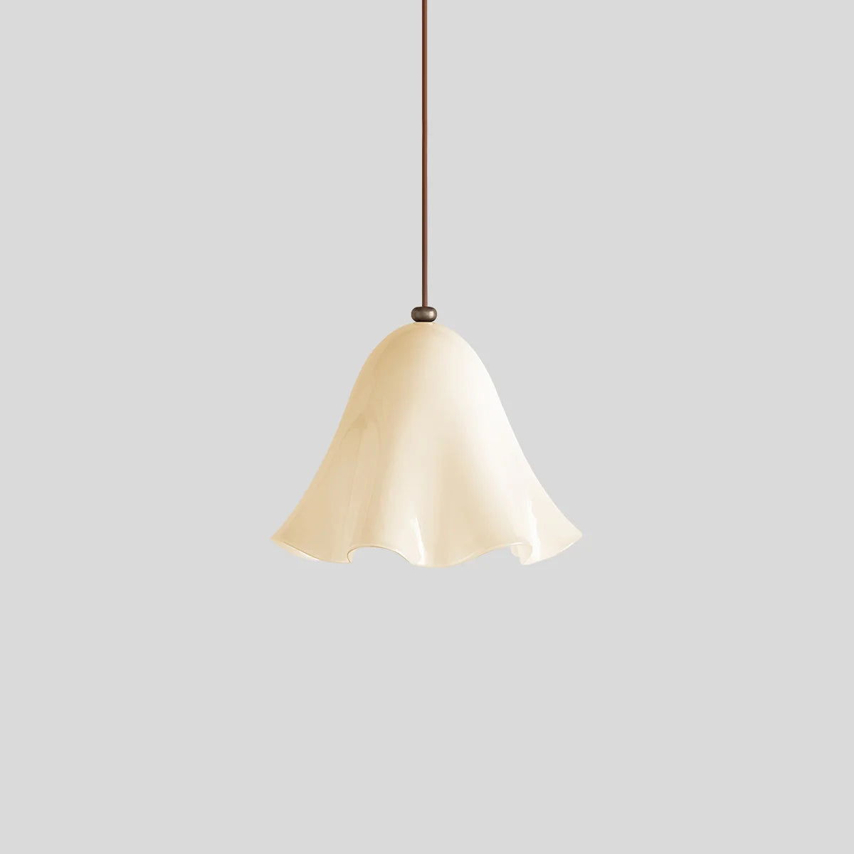 Beige flower glass pendant light