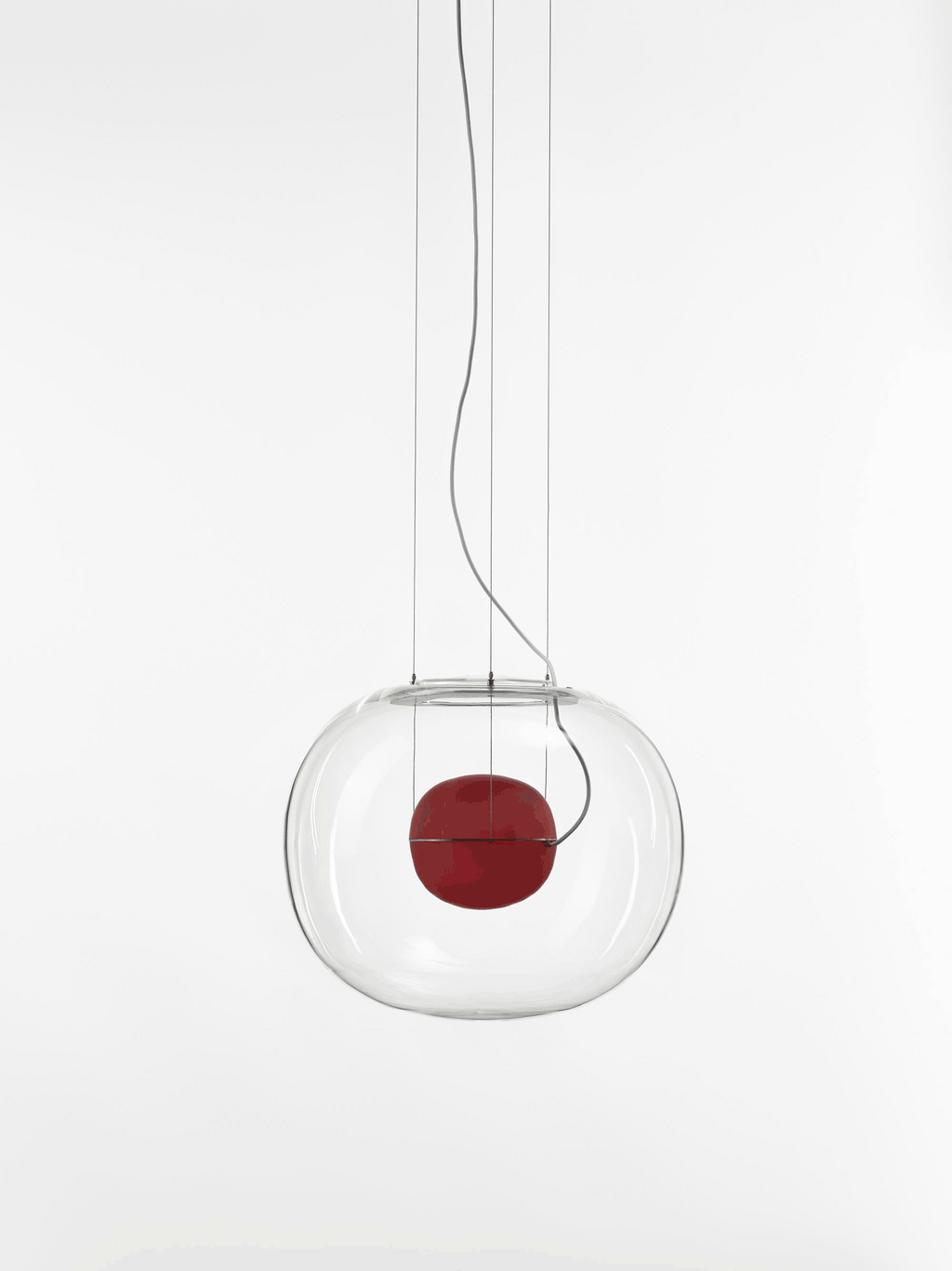 Levita Modern Orb Pendant - Minimalist Floating Glass Globe Light for Living Room & Foyer
