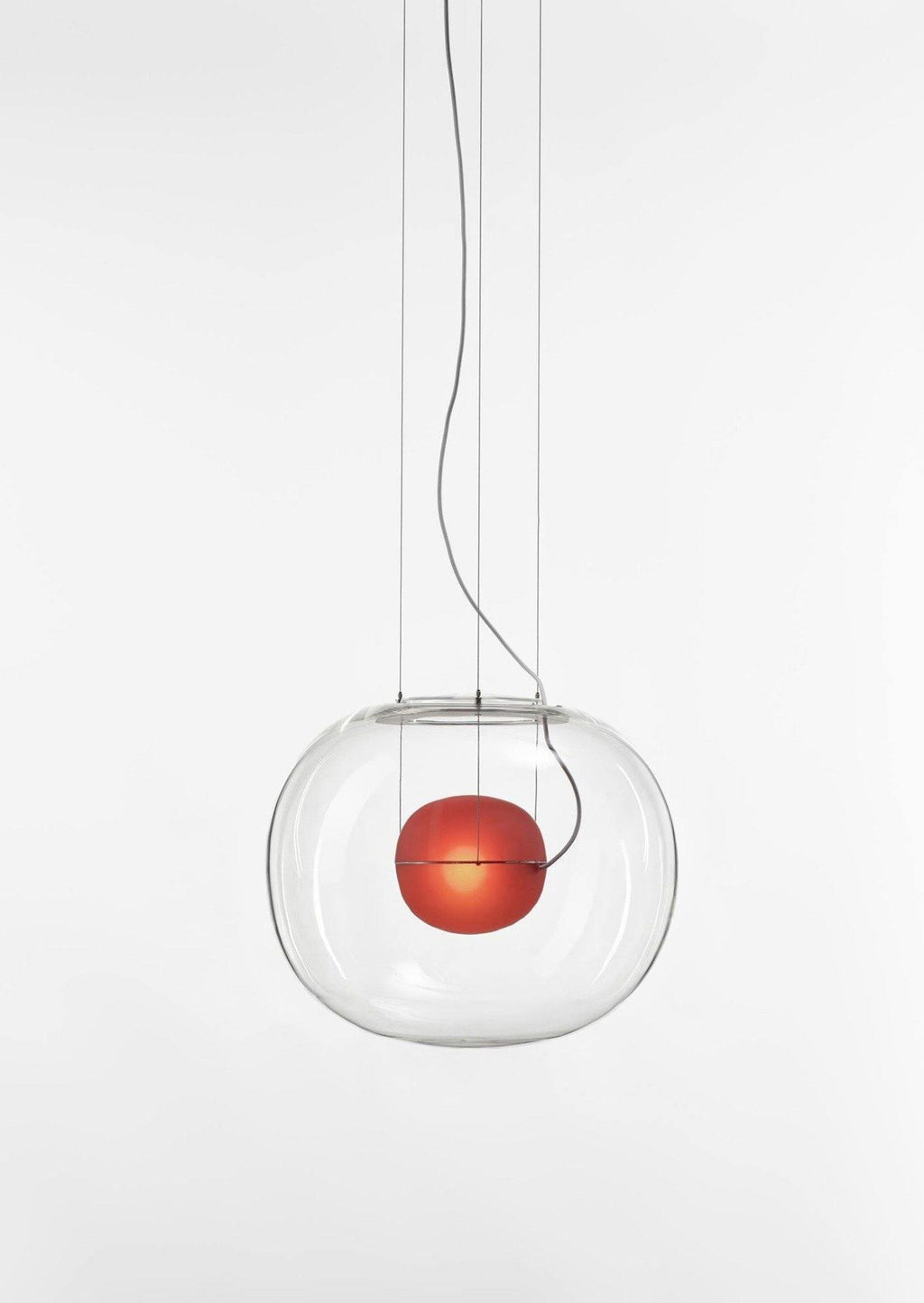 Levita Modern Orb Pendant - Minimalist Floating Glass Globe Light for Living Room & Foyer