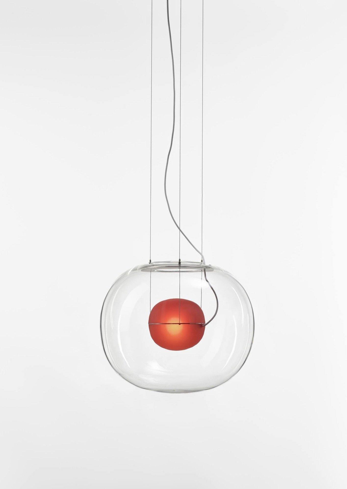 Levita Modern Orb Pendant - Minimalist Floating Glass Globe Light for Living Room & Foyer