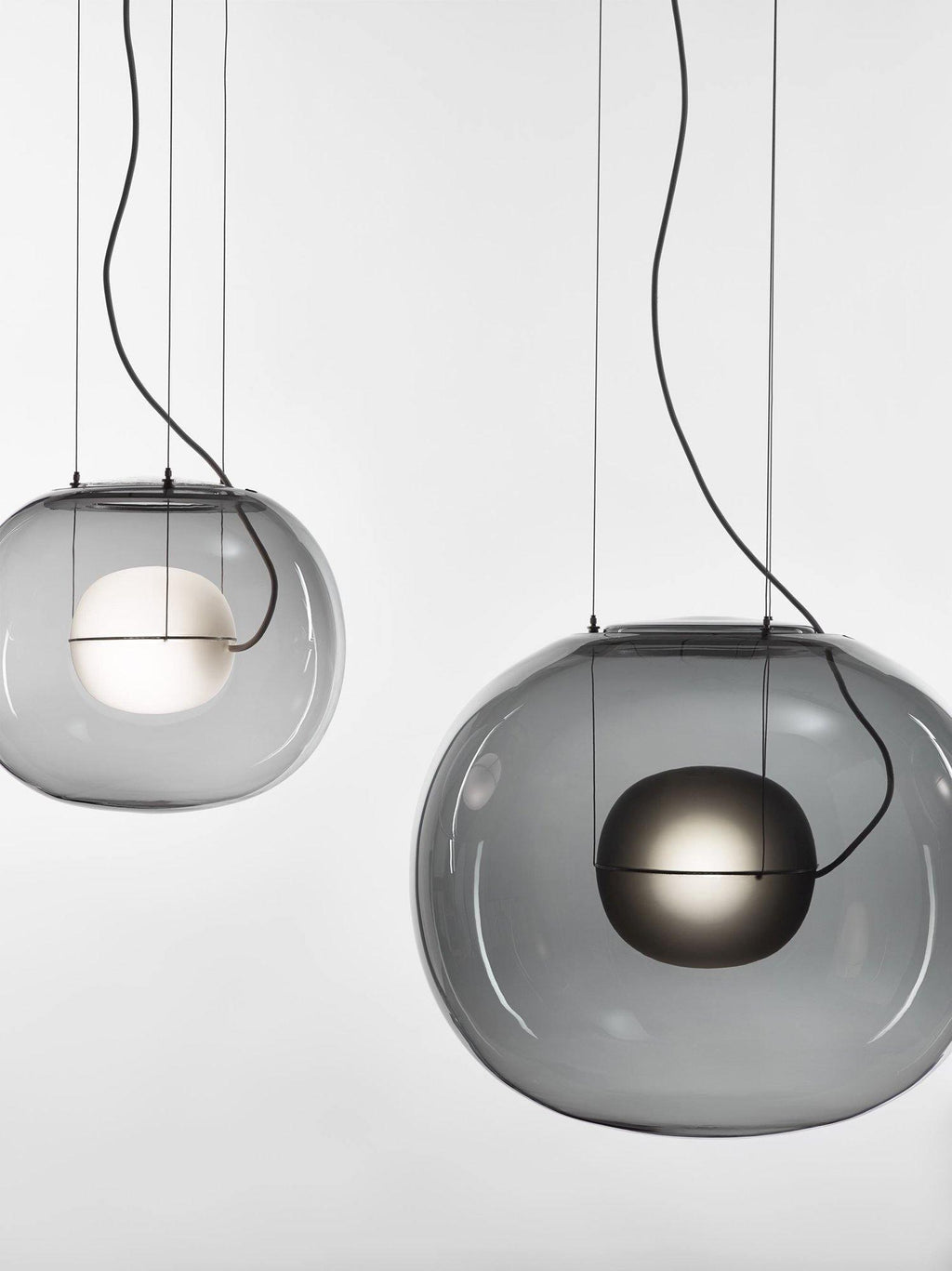 Levita Modern Orb Pendant - Minimalist Floating Glass Globe Light for Living Room & Foyer
