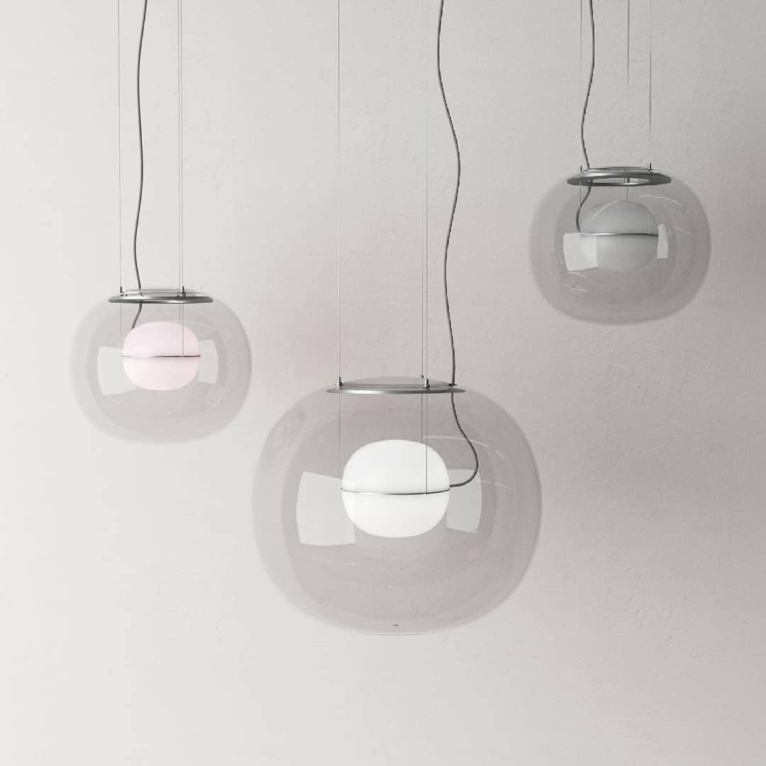 Levita Modern Orb Pendant - Minimalist Floating Glass Globe Light for Living Room & Foyer