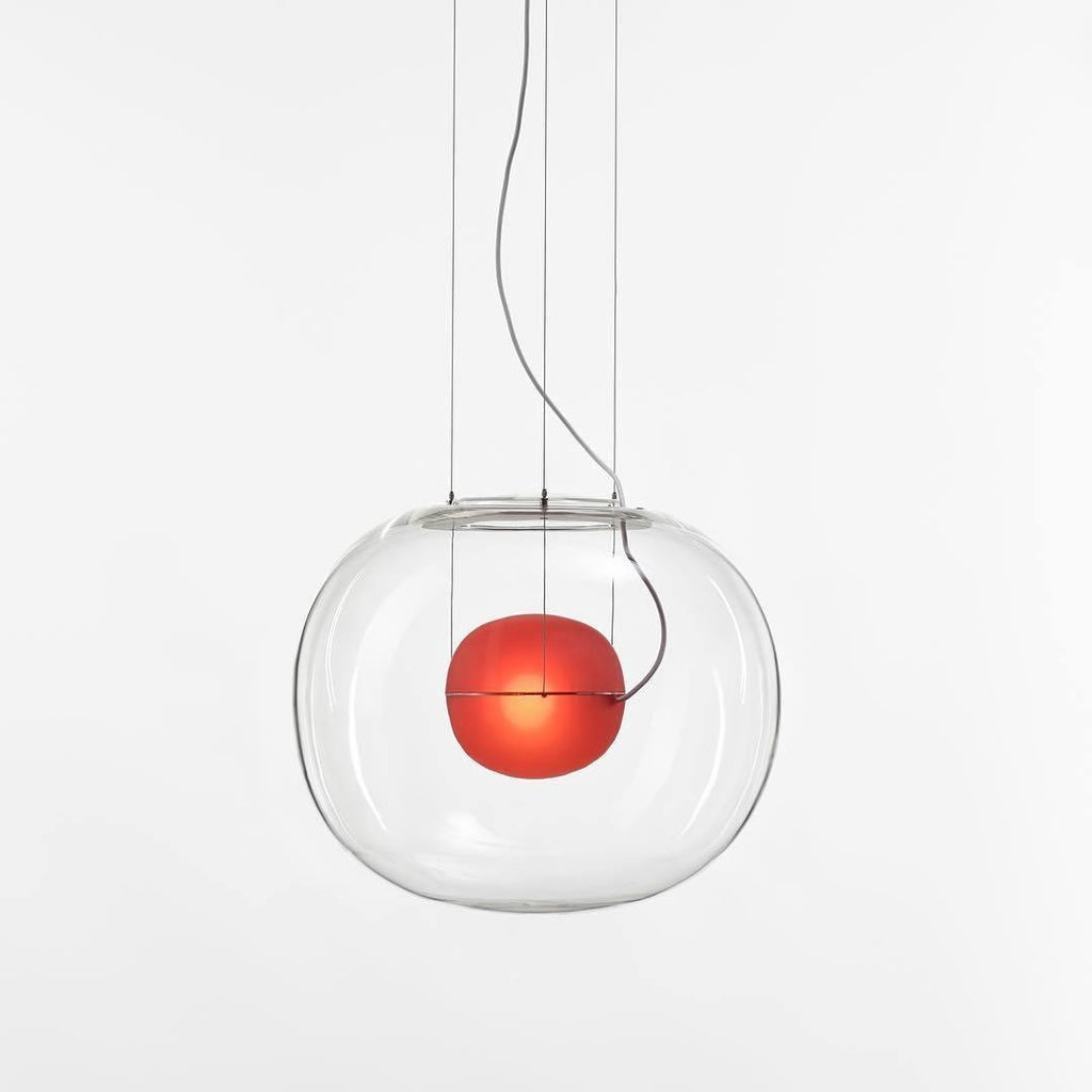 Levita Modern Orb Pendant - Minimalist Floating Glass Globe Light for Living Room & Foyer