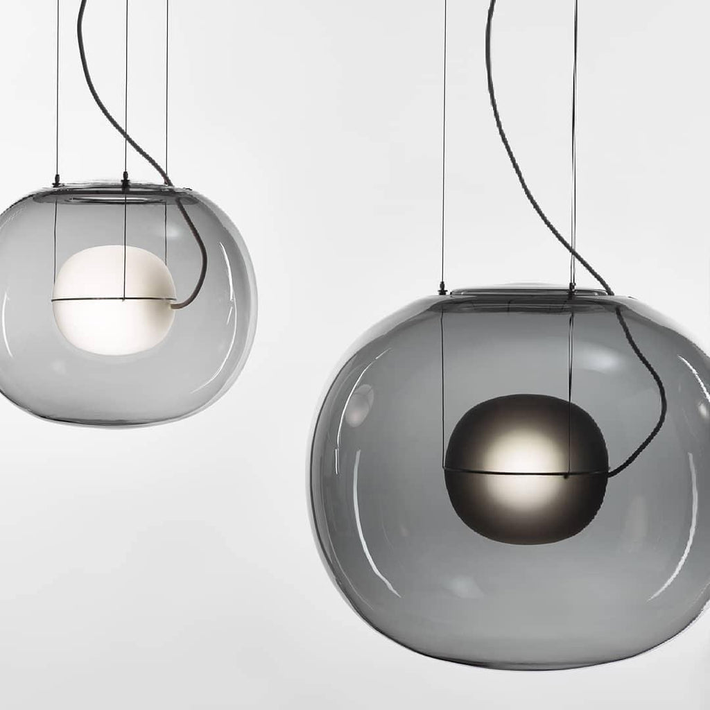 Levita Modern Orb Pendant - Minimalist Floating Glass Globe Light for Living Room & Foyer