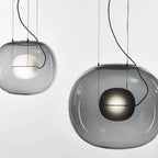Levita Modern Orb Pendant - Minimalist Floating Glass Globe Light for Living Room & Foyer