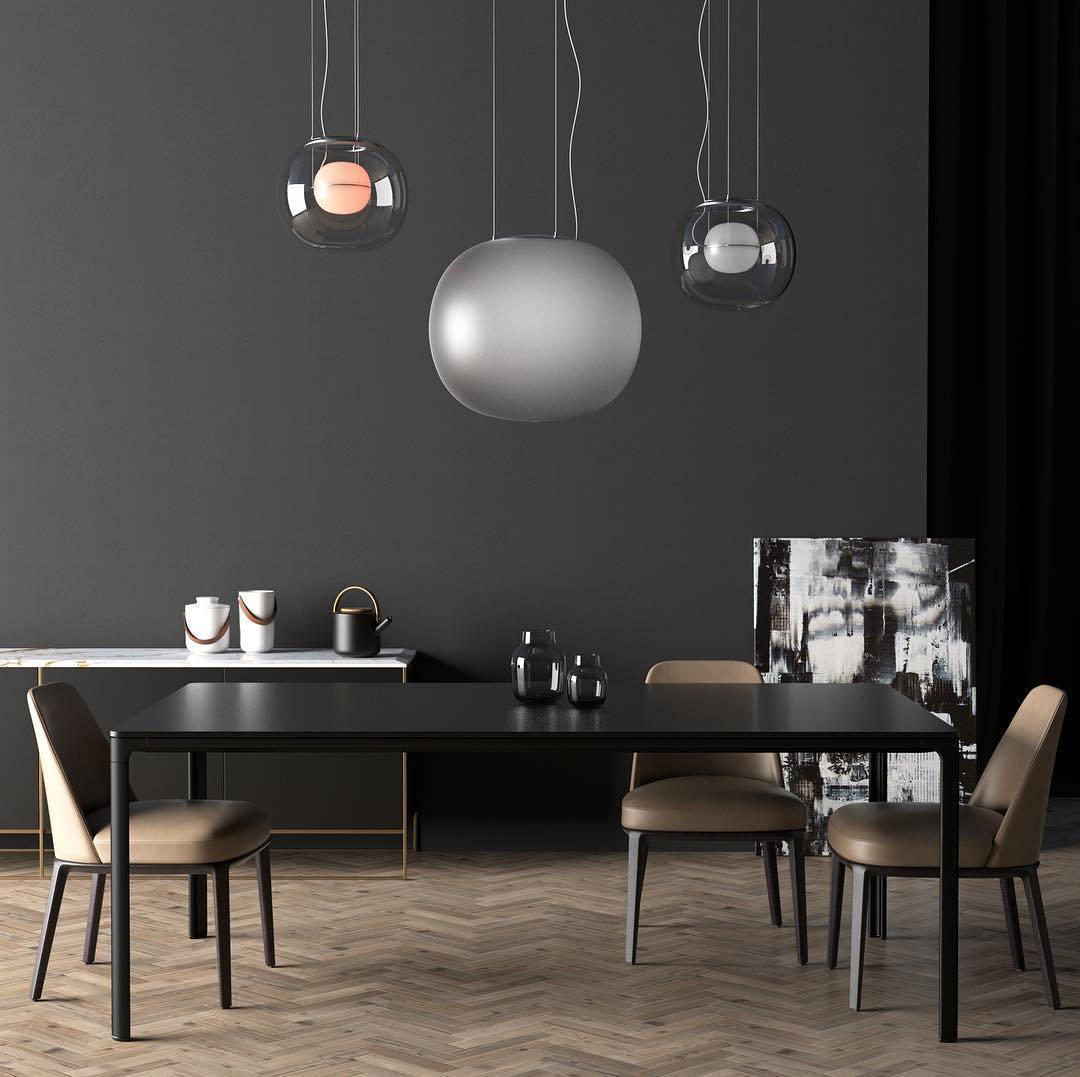 Levita Modern Orb Pendant - Minimalist Floating Glass Globe Light for Living Room & Foyer