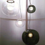 Levita Modern Orb Pendant - Minimalist Floating Glass Globe Light for Living Room & Foyer