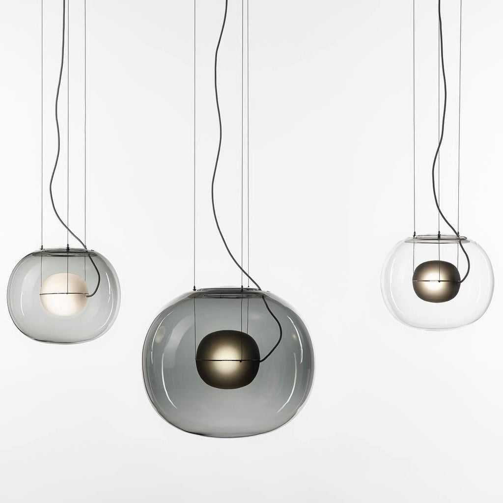 Levita Modern Orb Pendant - Minimalist Floating Glass Globe Light for Living Room & Foyer