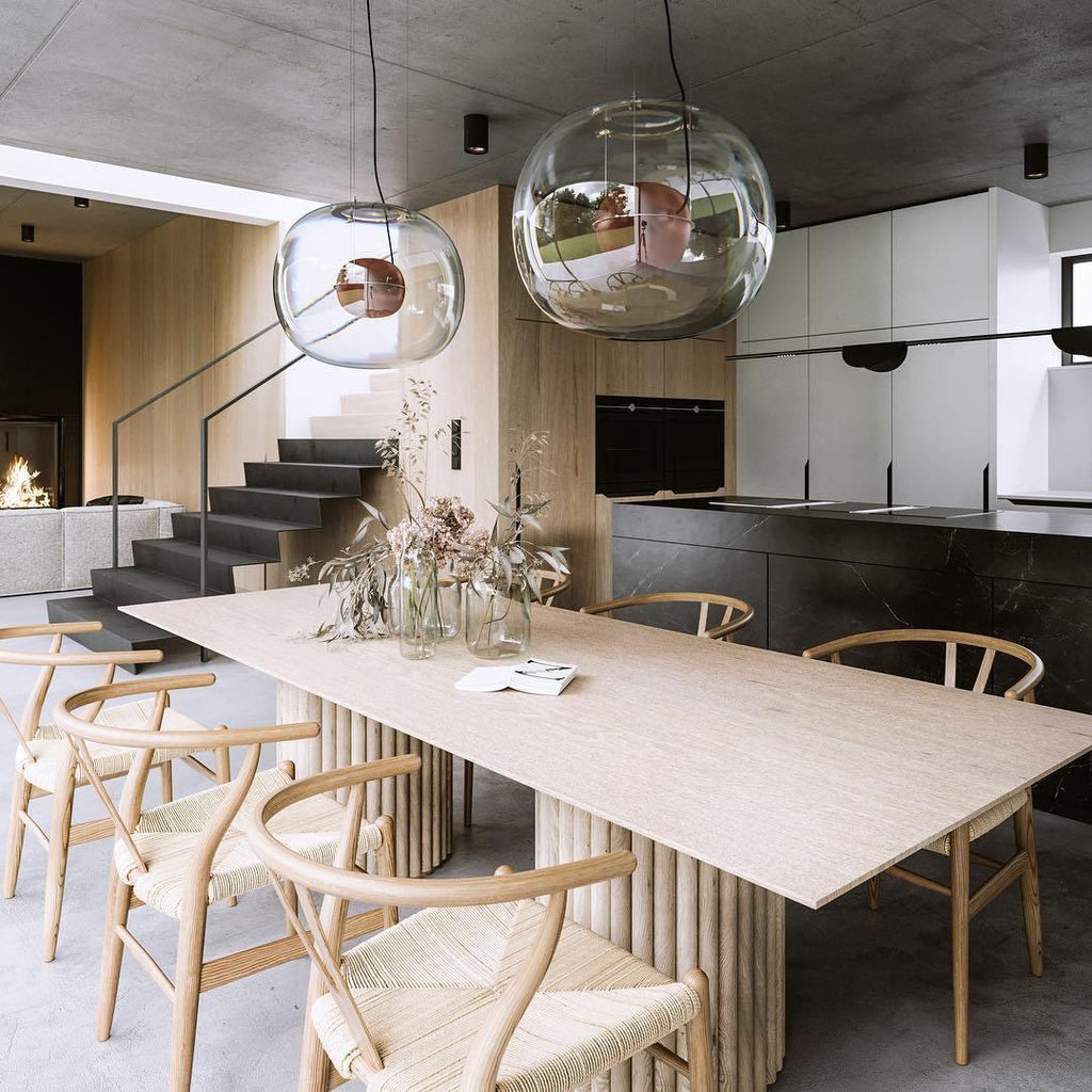 Levita Modern Orb Pendant - Minimalist Floating Glass Globe Light for Living Room & Foyer