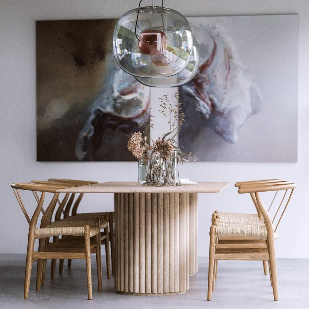 Levita Modern Orb Pendant - Minimalist Floating Glass Globe Light for Living Room & Foyer