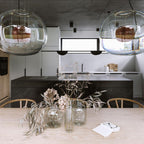 Levita Modern Orb Pendant - Minimalist Floating Glass Globe Light for Living Room & Foyer