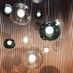Levita Modern Orb Pendant - Minimalist Floating Glass Globe Light for Living Room & Foyer