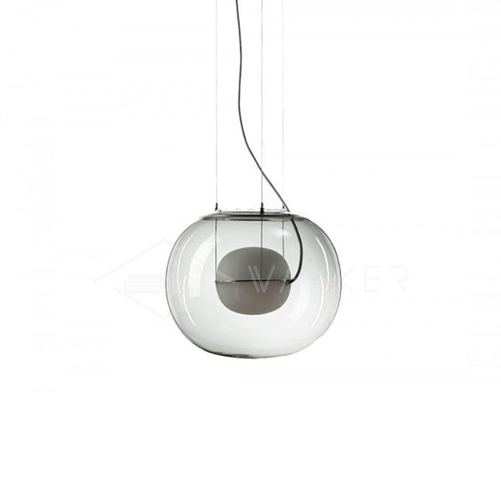Levita Modern Orb Pendant - Minimalist Floating Glass Globe Light for Living Room & Foyer