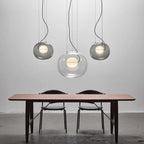 Levita Modern Orb Pendant - Minimalist Floating Glass Globe Light for Living Room & Foyer