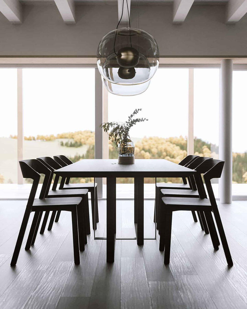 Levita Modern Orb Pendant - Minimalist Floating Glass Globe Light for Living Room & Foyer