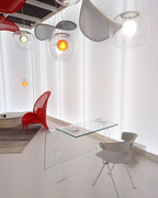 Levita Modern Orb Pendant - Minimalist Floating Glass Globe Light for Living Room & Foyer