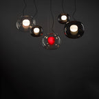 Levita Modern Orb Pendant - Minimalist Floating Glass Globe Light for Living Room & Foyer