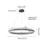Modern Iceberg Chandelier - Luxury Hand-Poured Textured Glass Pendant for Dining & Living Room