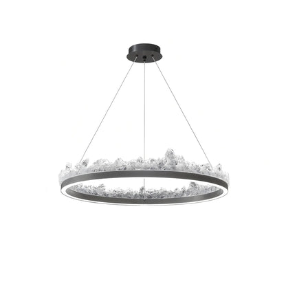 Nuvlight Modern Light Luxury Iceberg Chandelier Black Stepless Dimming