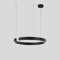 Nuvlight Modern Ring LED Chandelier for Living Room Black