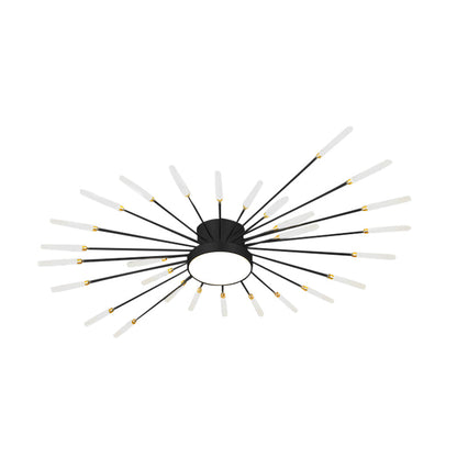 Nuvlight Fireworks Swirl Ceiling Light for Living Room Black 28+1 Lights Dimmable With Remote