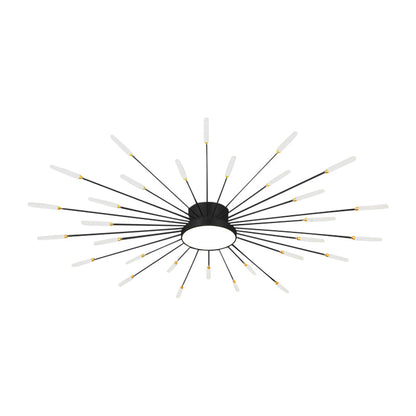 Nuvlight Fireworks Swirl Ceiling Light for Living Room Black 30+1 Lights Dimmable With Remote