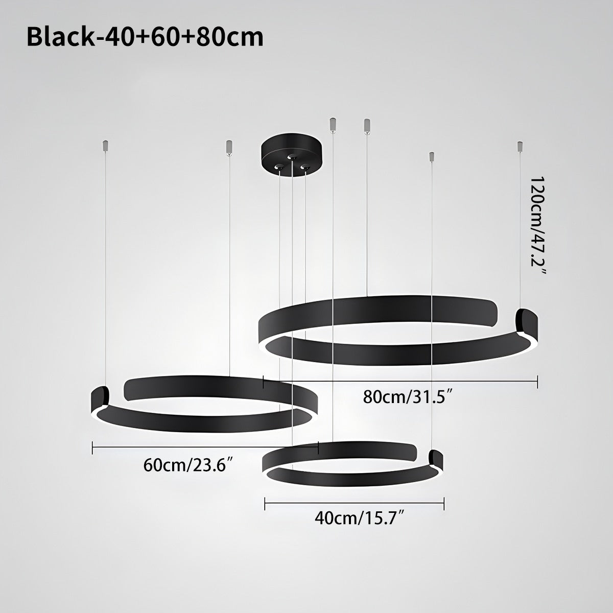 Modern Ring Chandelier - Minimalist LED Circular Pendant Light for Living Room & Office