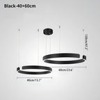 Modern Ring Chandelier - Minimalist LED Circular Pendant Light for Living Room & Office