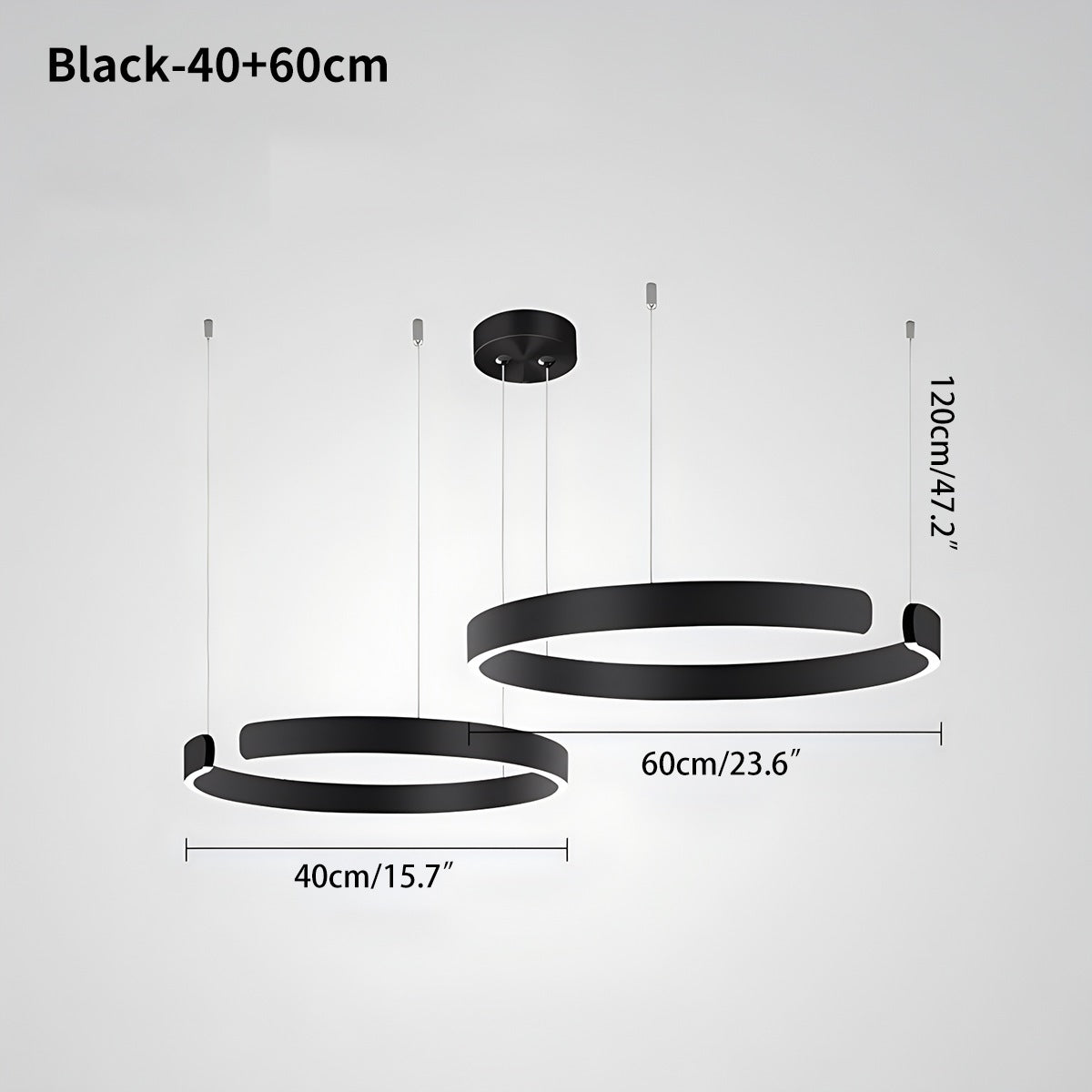 Modern Ring Chandelier - Minimalist LED Circular Pendant Light for Living Room & Office