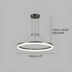Modern Circular LED Pendant - Minimalist Halo Hanging Light for Living Room & Kitchen Island
