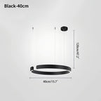 Modern Ring Chandelier - Minimalist LED Circular Pendant Light for Living Room & Office