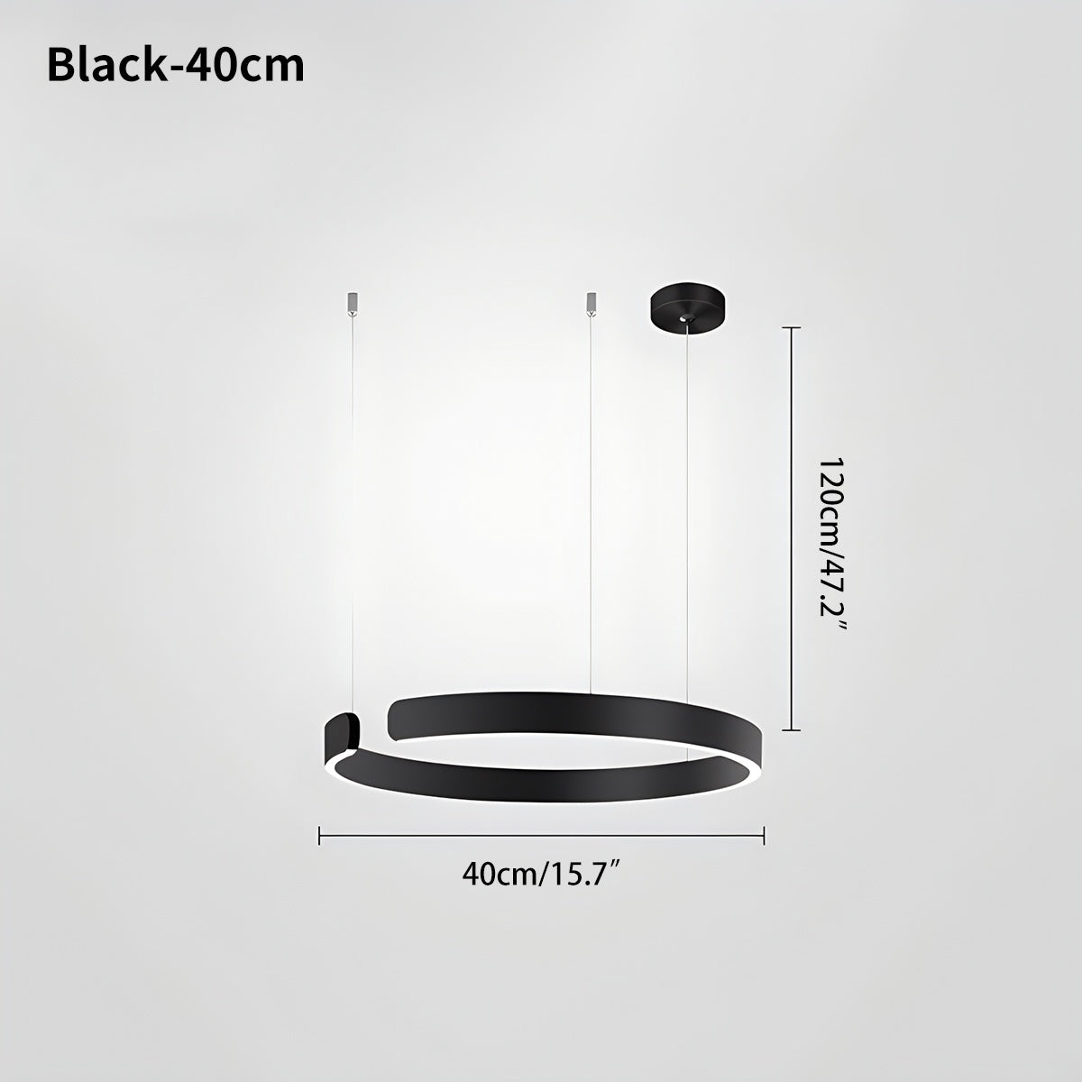Modern Ring Chandelier - Minimalist LED Circular Pendant Light for Living Room & Office