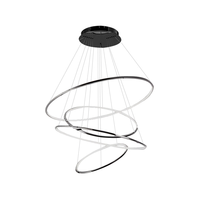 Grand Tiered Ring Chandelier - Modern Luxury Multi-Tier Lighting for Foyer & High Ceiling