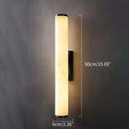 Modern Spanish Alabaster Sconce - Luxury Cylindrical Natural Stone Wall Light for Hallway & Bedroom