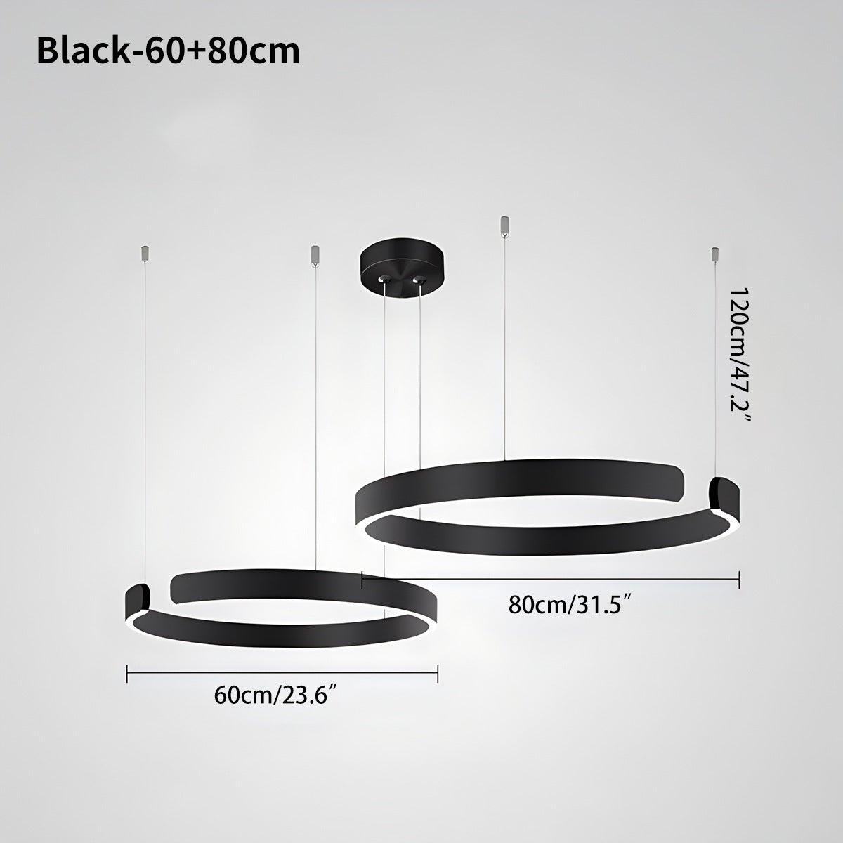 Modern Ring Chandelier - Minimalist LED Circular Pendant Light for Living Room & Office