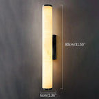 Modern Spanish Alabaster Sconce - Luxury Cylindrical Natural Stone Wall Light for Hallway & Bedroom