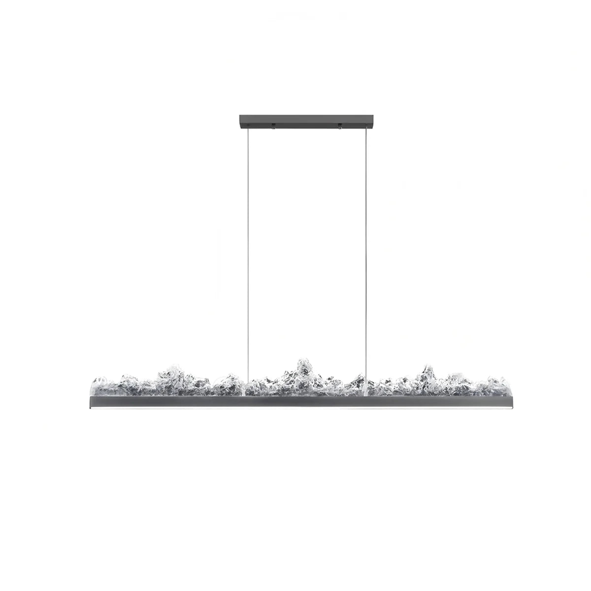 Nuvlight Modern Light Luxury Iceberg Chandelier Black Stepless Dimming