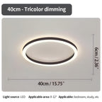 Nordic Halo Ceiling Light - Minimalist Circular LED Flush Mount for Bedroom & Nursery
