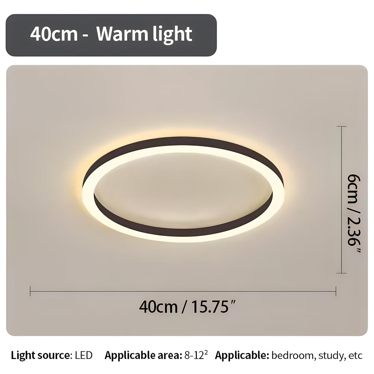 LED Flush Mount Ceiling Light for Bedroom