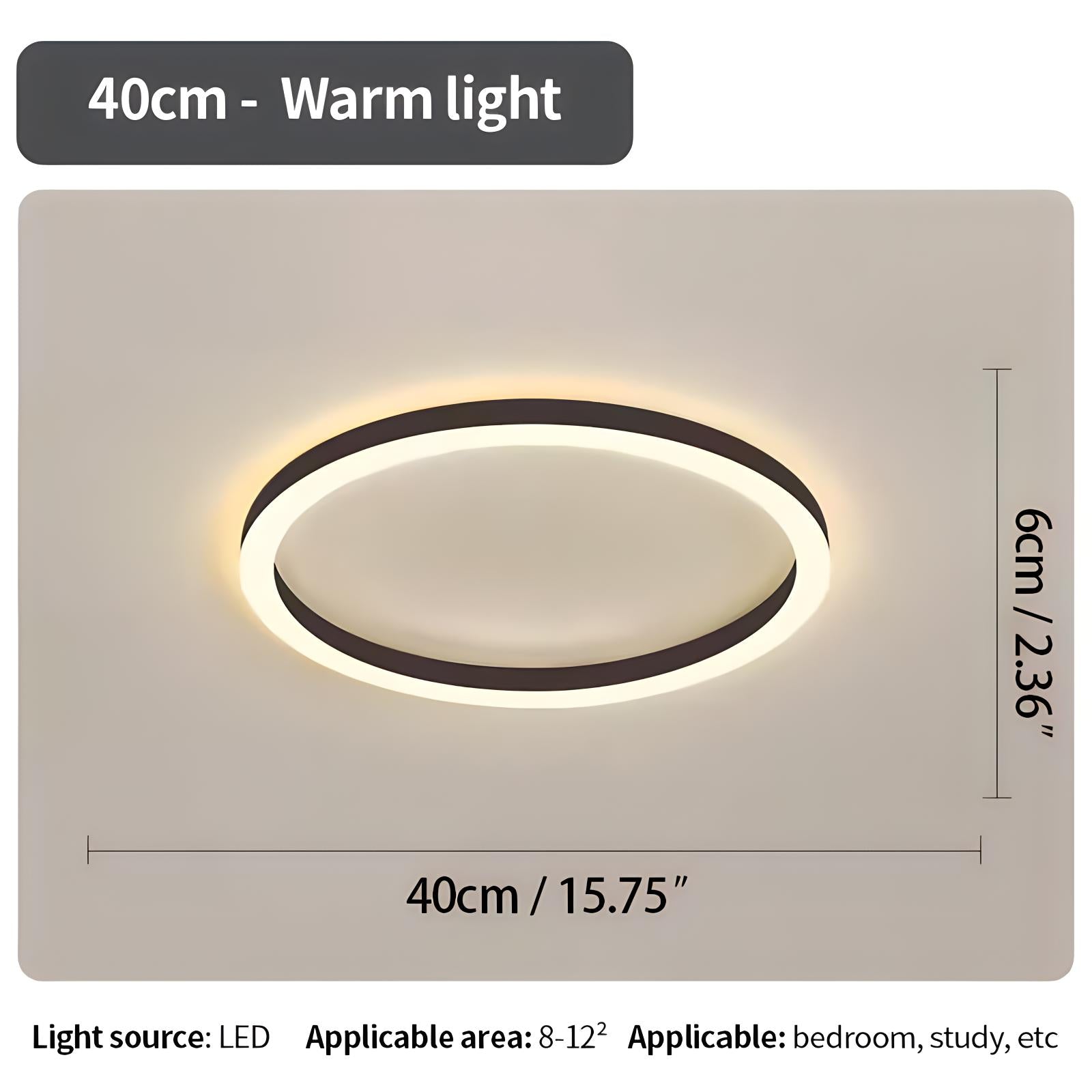 Nordic Halo Ceiling Light - Minimalist Circular LED Flush Mount for Bedroom & Nursery