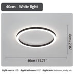 Nordic Halo Ceiling Light - Minimalist Circular LED Flush Mount for Bedroom & Nursery