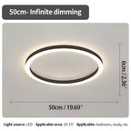Nordic Halo Ceiling Light - Minimalist Circular LED Flush Mount for Bedroom & Nursery