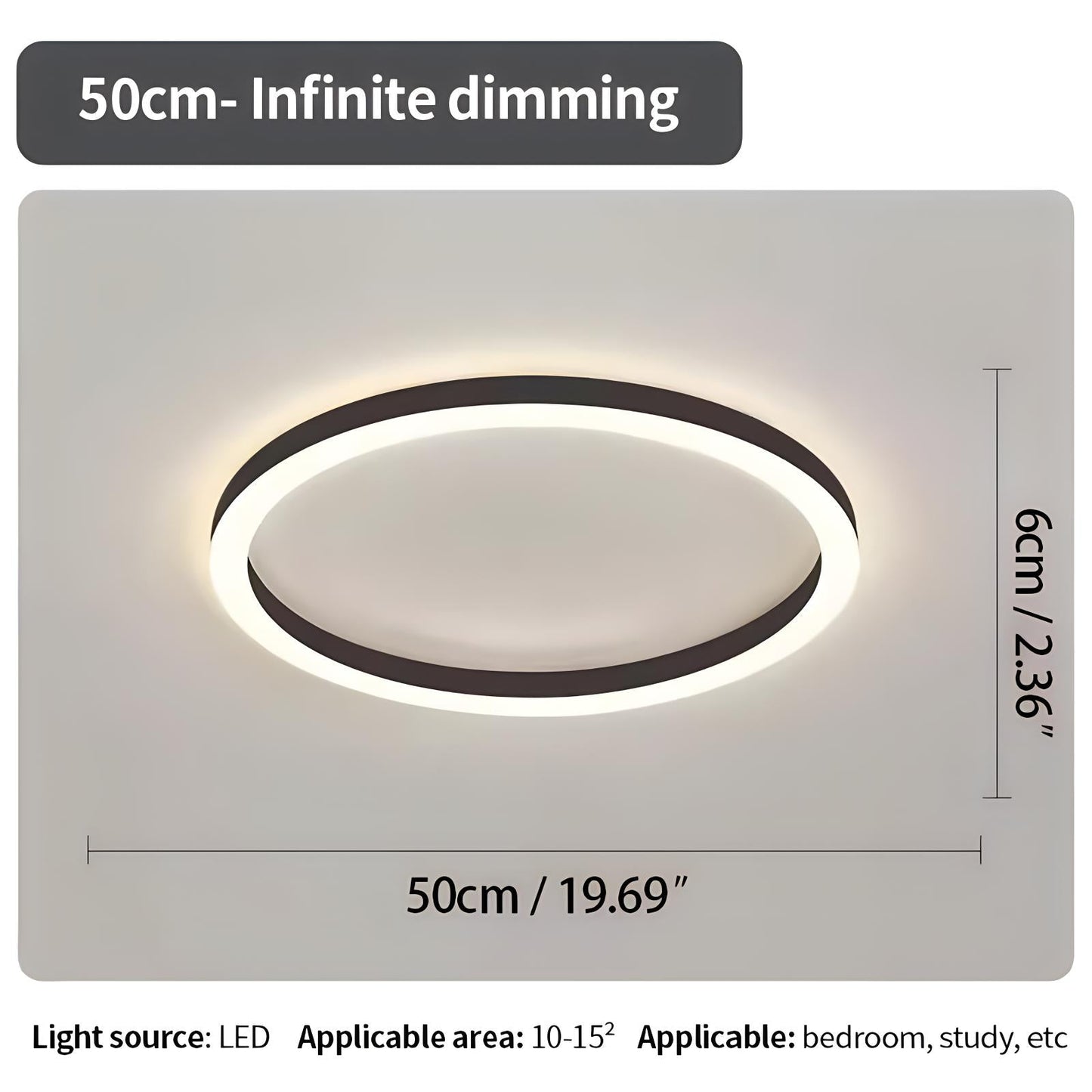 LED Flush Mount Ceiling Light for Bedroom