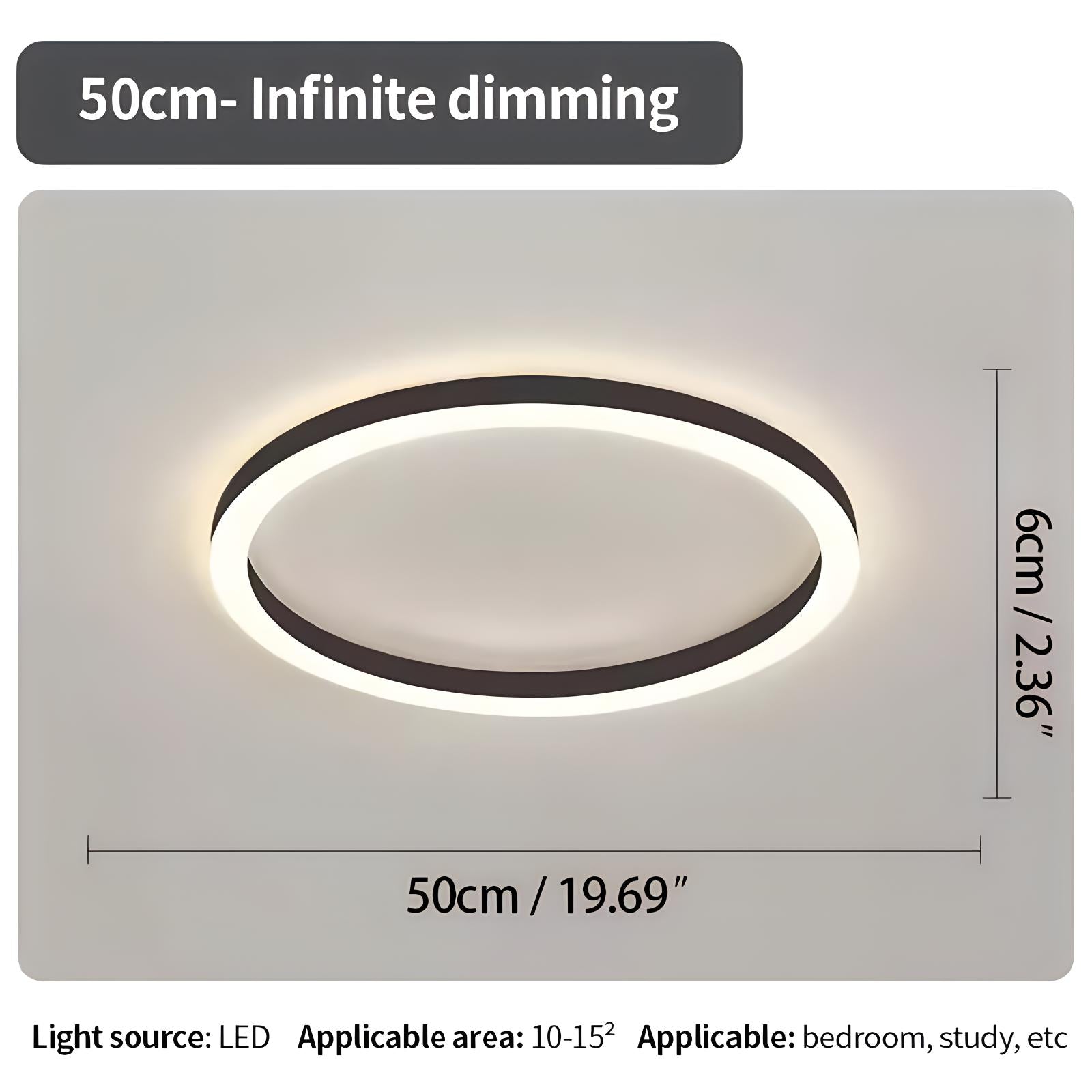 Nordic Halo Ceiling Light - Minimalist Circular LED Flush Mount for Bedroom & Nursery