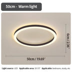Nordic Halo Ceiling Light - Minimalist Circular LED Flush Mount for Bedroom & Nursery