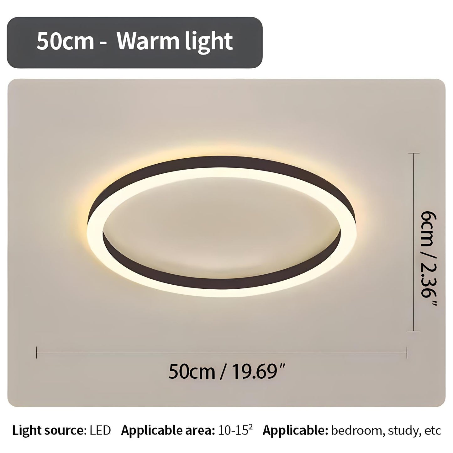 LED Flush Mount Ceiling Light for Bedroom