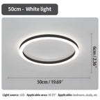 Nordic Halo Ceiling Light - Minimalist Circular LED Flush Mount for Bedroom & Nursery