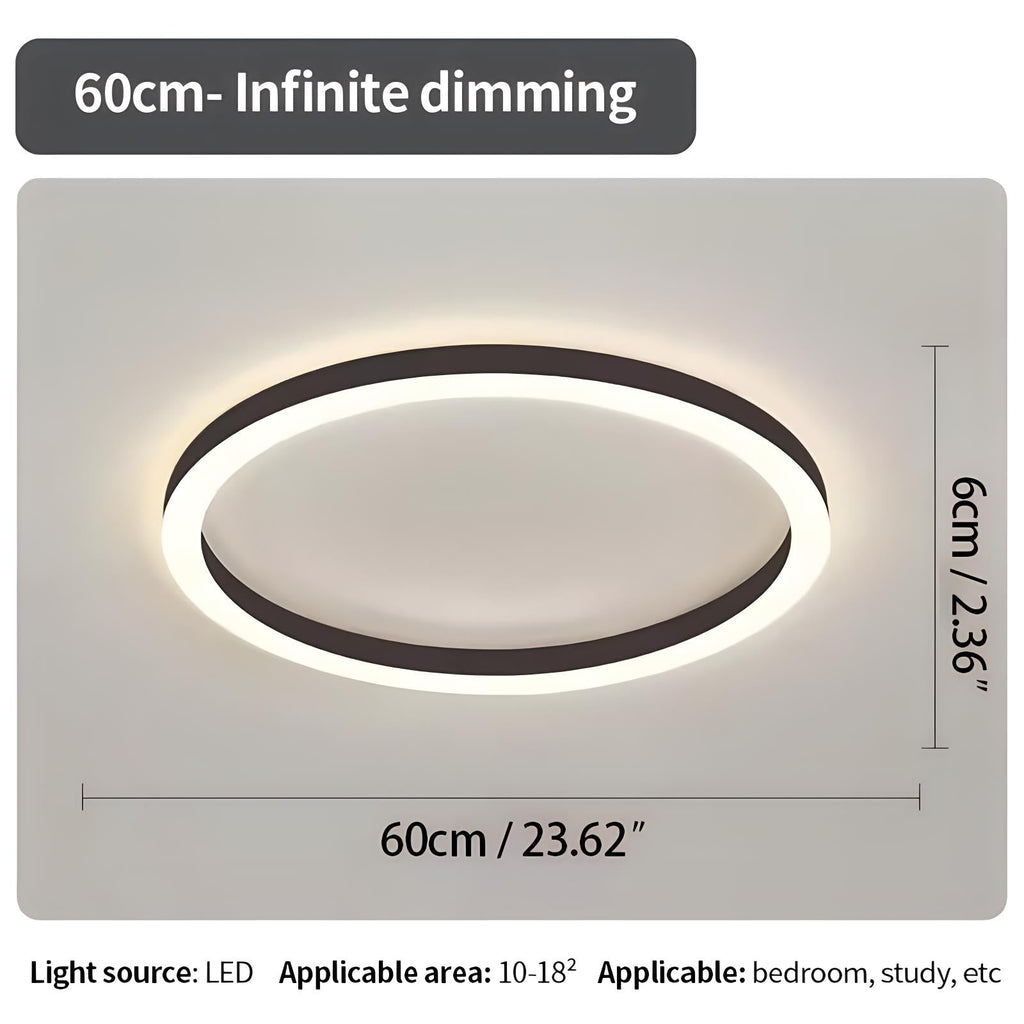 Nordic Halo Ceiling Light - Minimalist Circular LED Flush Mount for Bedroom & Nursery