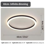 Nordic Halo Ceiling Light - Minimalist Circular LED Flush Mount for Bedroom & Nursery