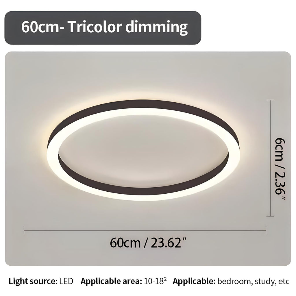 Nordic Halo Ceiling Light - Minimalist Circular LED Flush Mount for Bedroom & Nursery